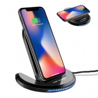 10W Foldable Wireless Fast Charger Charging Station Anti-Slip Stand For iPhone 8 X XR /Samsung S9 S10 /OnePlus 7 7Pro